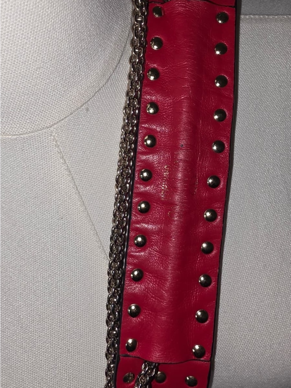 Valentino Garavani Large Rockstud Spike Red Leather Shoulder Bag - Picture 13 of 14